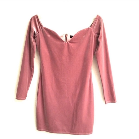 Revolve NBD velvet mini dress in blush pink - Picture 5 of 10
